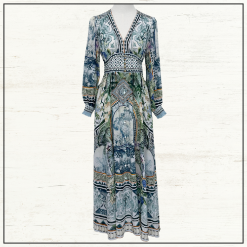 BUTTON DRESS WITH SHAPED WAISTBAND