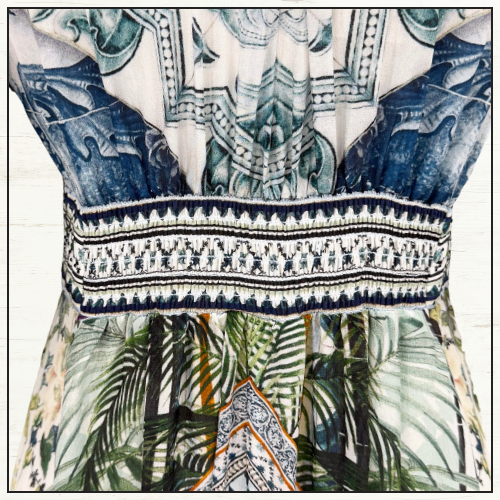 BUTTON DRESS WITH SHAPED WAISTBAND