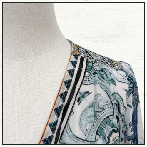 BUTTON DRESS WITH SHAPED WAISTBAND