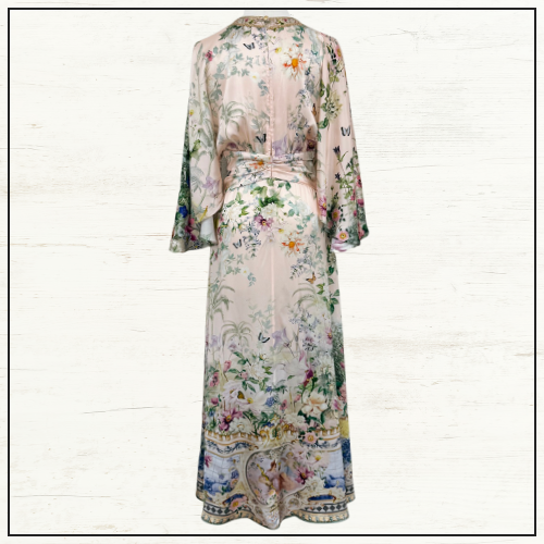 PETAL SLEEVE LONG DRESS