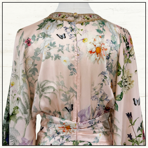 PETAL SLEEVE LONG DRESS