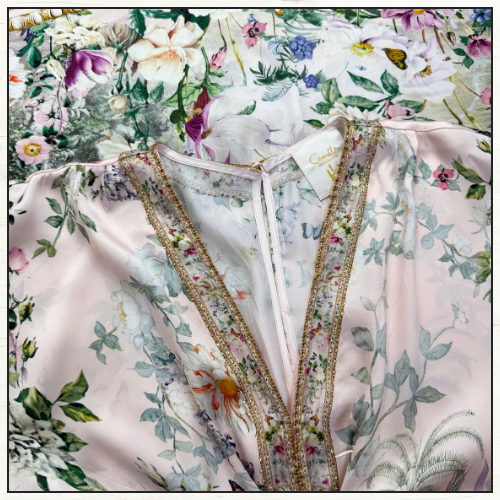 PETAL SLEEVE LONG DRESS