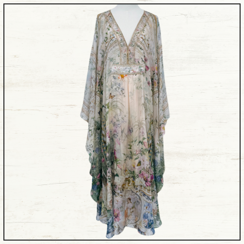 LONG KAFTAN WITH WAIST DETAIL