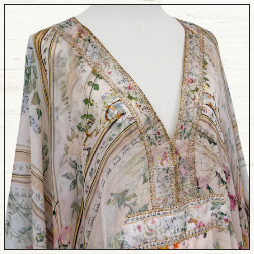 LONG KAFTAN WITH WAIST DETAIL