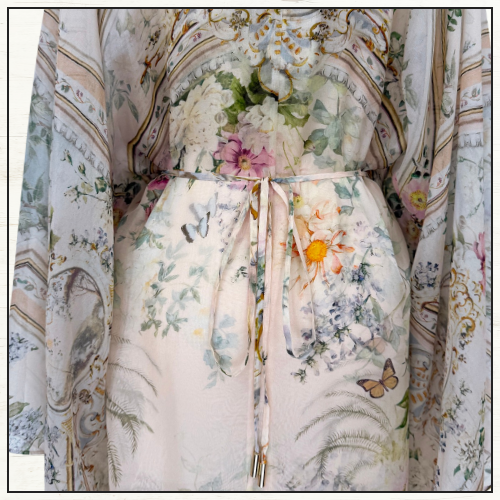 LONG KAFTAN WITH WAIST DETAIL