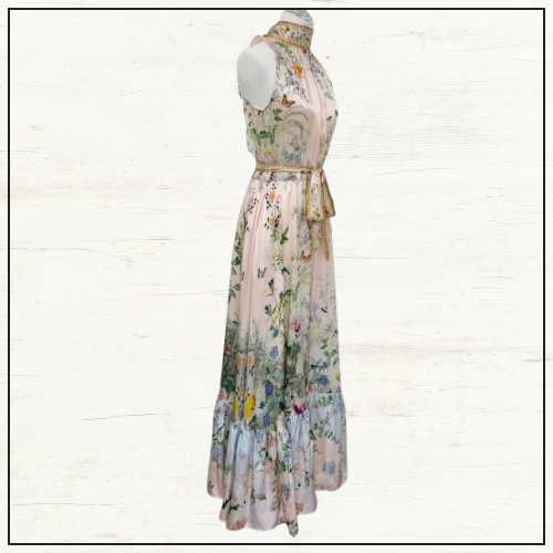 NECKIE DRESS WITH ELASTICATED WAIST