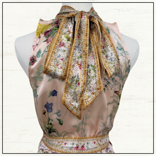 NECKIE DRESS WITH ELASTICATED WAIST