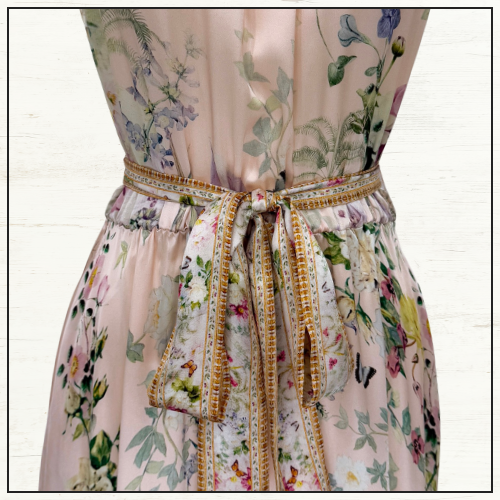 NECKIE DRESS WITH ELASTICATED WAIST