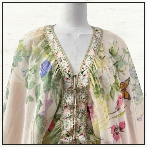 LACE UP FRONT BLOUSE & HEM FRILL SKIRT