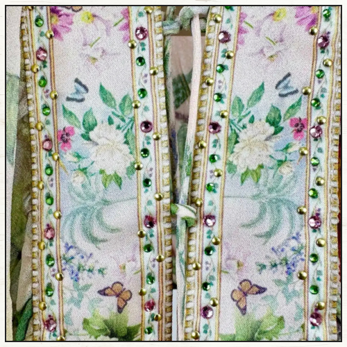 LACE UP FRONT BLOUSE & HEM FRILL SKIRT