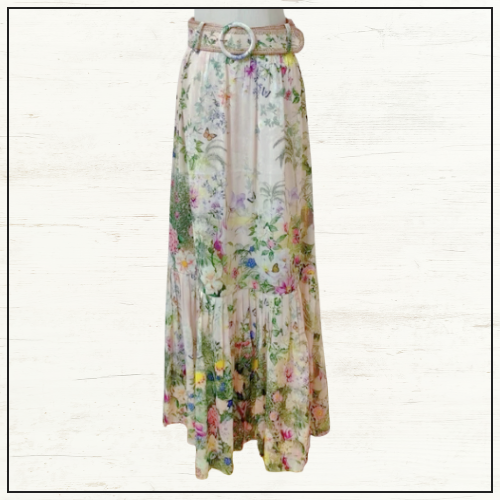 LACE UP FRONT BLOUSE & HEM FRILL SKIRT