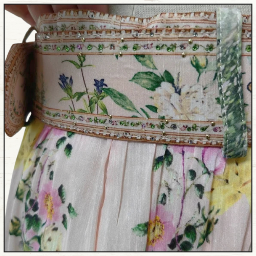 LACE UP FRONT BLOUSE & HEM FRILL SKIRT