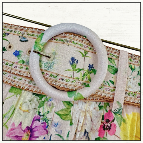 LACE UP FRONT BLOUSE & HEM FRILL SKIRT