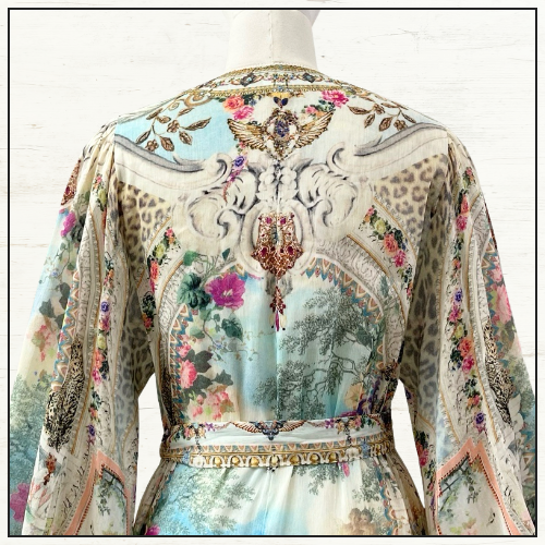 BLOUSON SLEEVE TRAPEZE DRESS