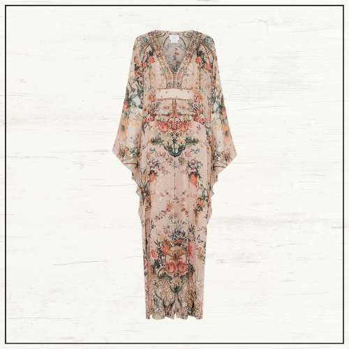 LONG KAFTAN WITH WAIST DETAIL