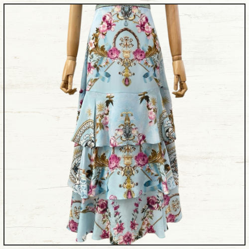 TIERED RUFFLE HEM DRESS