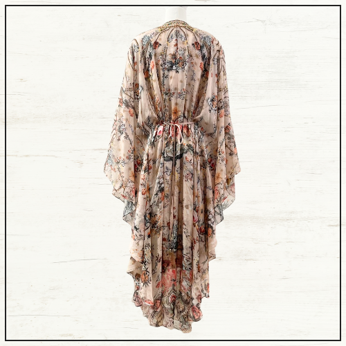 LONG KAFTAN WITH WAIST DETAIL