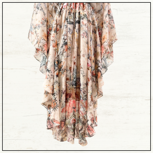 LONG KAFTAN WITH WAIST DETAIL