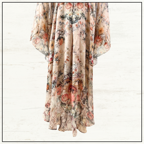 LONG KAFTAN WITH WAIST DETAIL