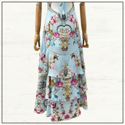 TIERED RUFFLE HEM DRESS