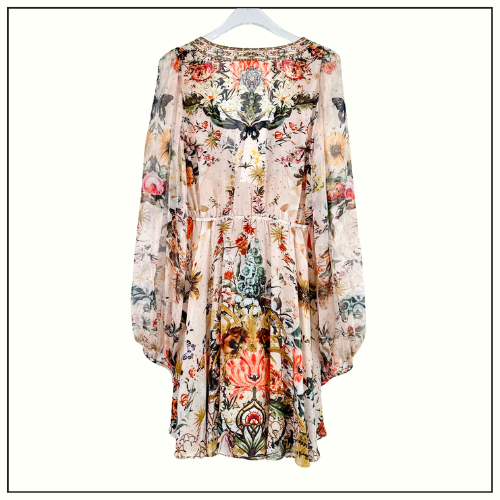 SHORT WRAP TIE DRESS