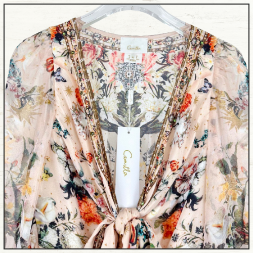 SHORT WRAP TIE DRESS