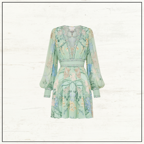 SHORT DRESS WITH BLOUSON SLEEVE