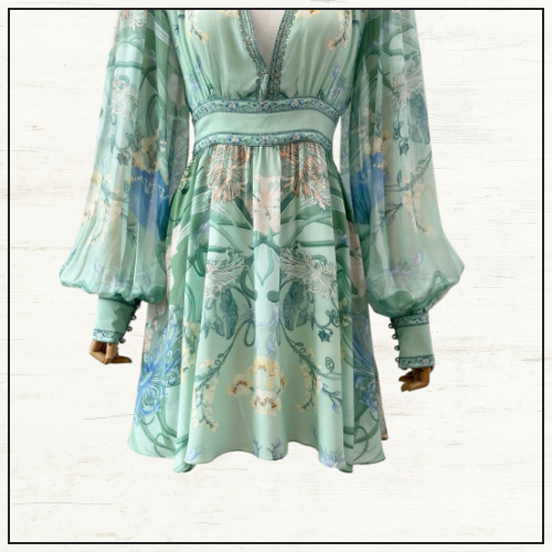 SHORT DRESS WITH BLOUSON SLEEVE