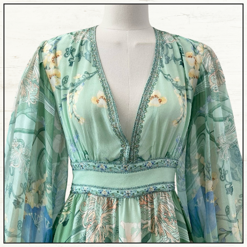 SHORT DRESS WITH BLOUSON SLEEVE