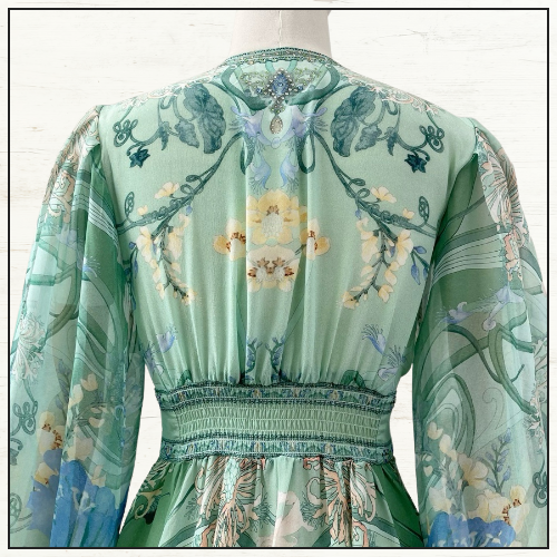 SHORT DRESS WITH BLOUSON SLEEVE