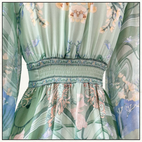 SHORT DRESS WITH BLOUSON SLEEVE