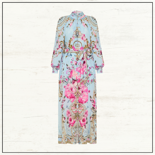 REGIAN SLEEVE MIDI SHIRT DRESS