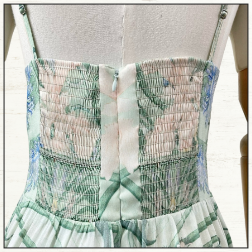 CUT OUT BODICE DRESS WITH TIERED SKIRT