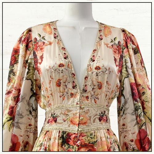 LONG BUTTON FRONT DRESS