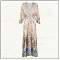 PETAL SLEEVE LONG DRESS