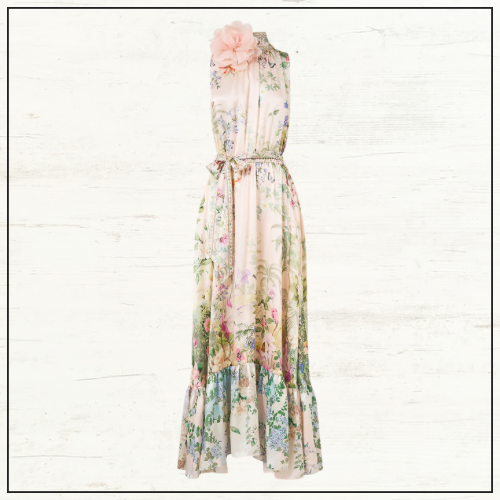 NECKIE DRESS WITH ELASTICATED WAIST