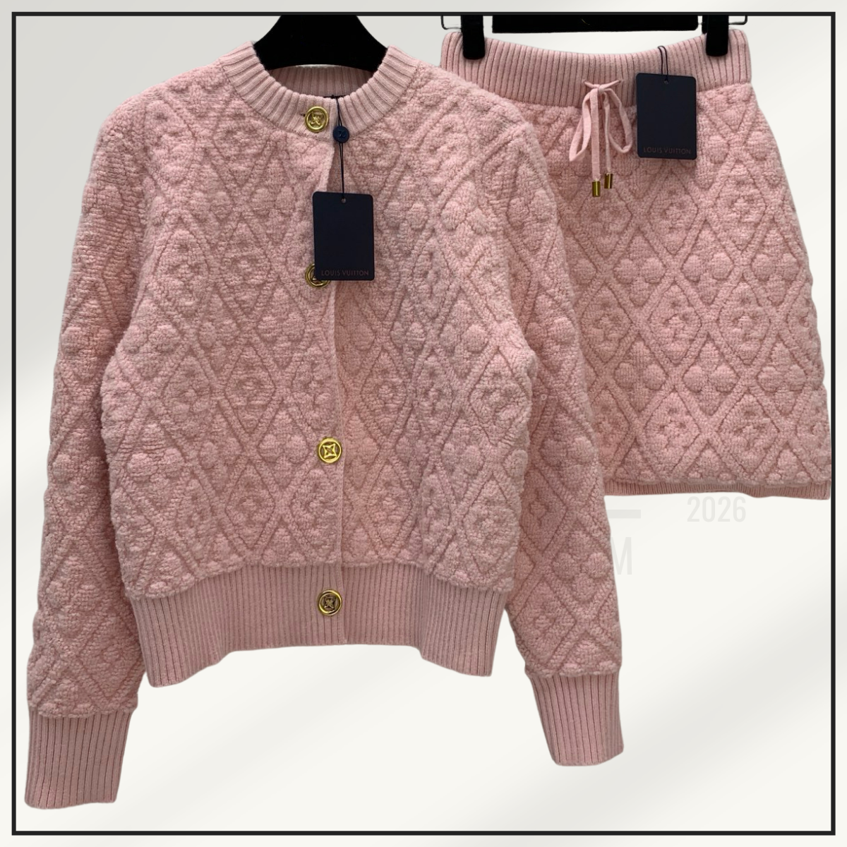 TOWELING MONOGRAM JACKET &. MINI SKIRT