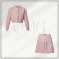 TOWELING MONOGRAM JACKET &. MINI SKIRT