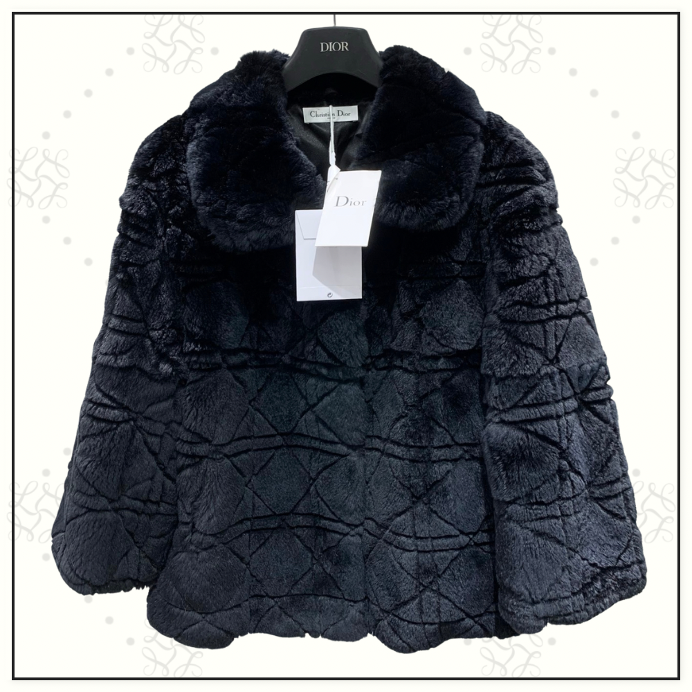 REX RABBIT FUR MACROCANNAGE JACKET