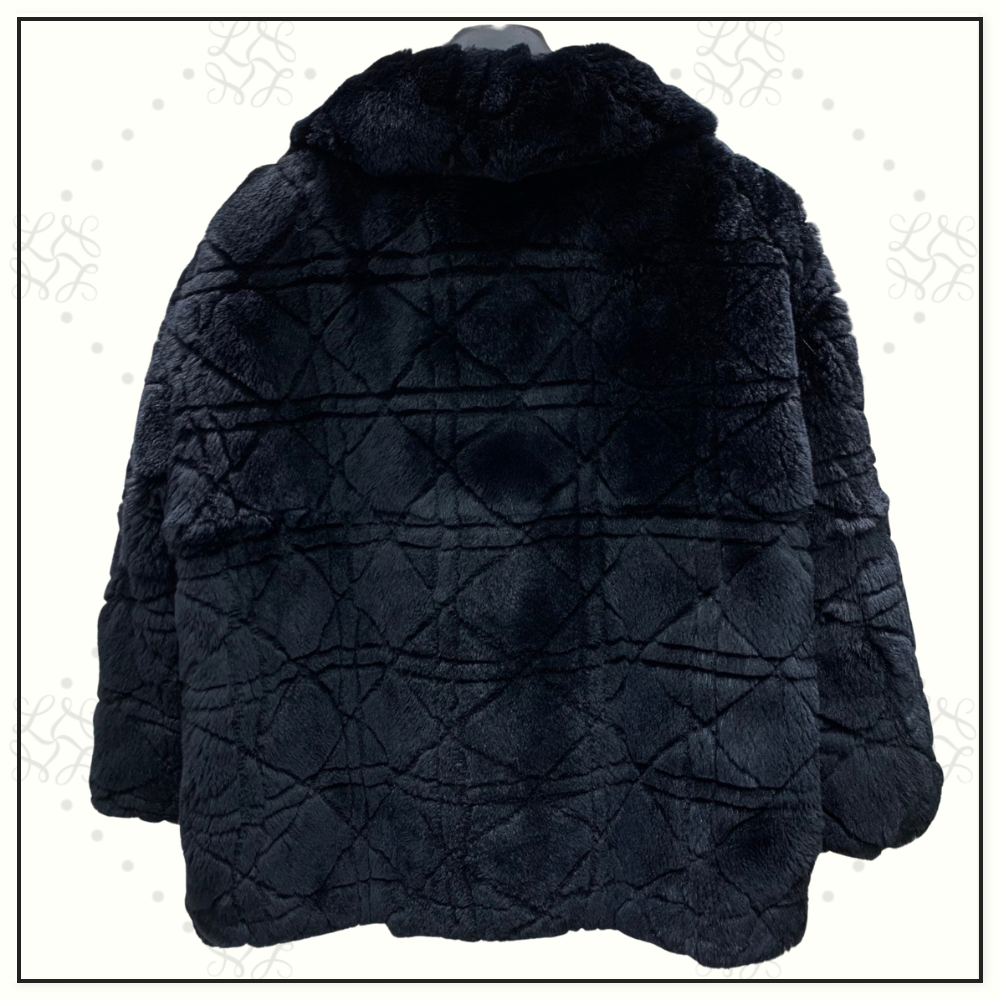 REX RABBIT FUR MACROCANNAGE JACKET