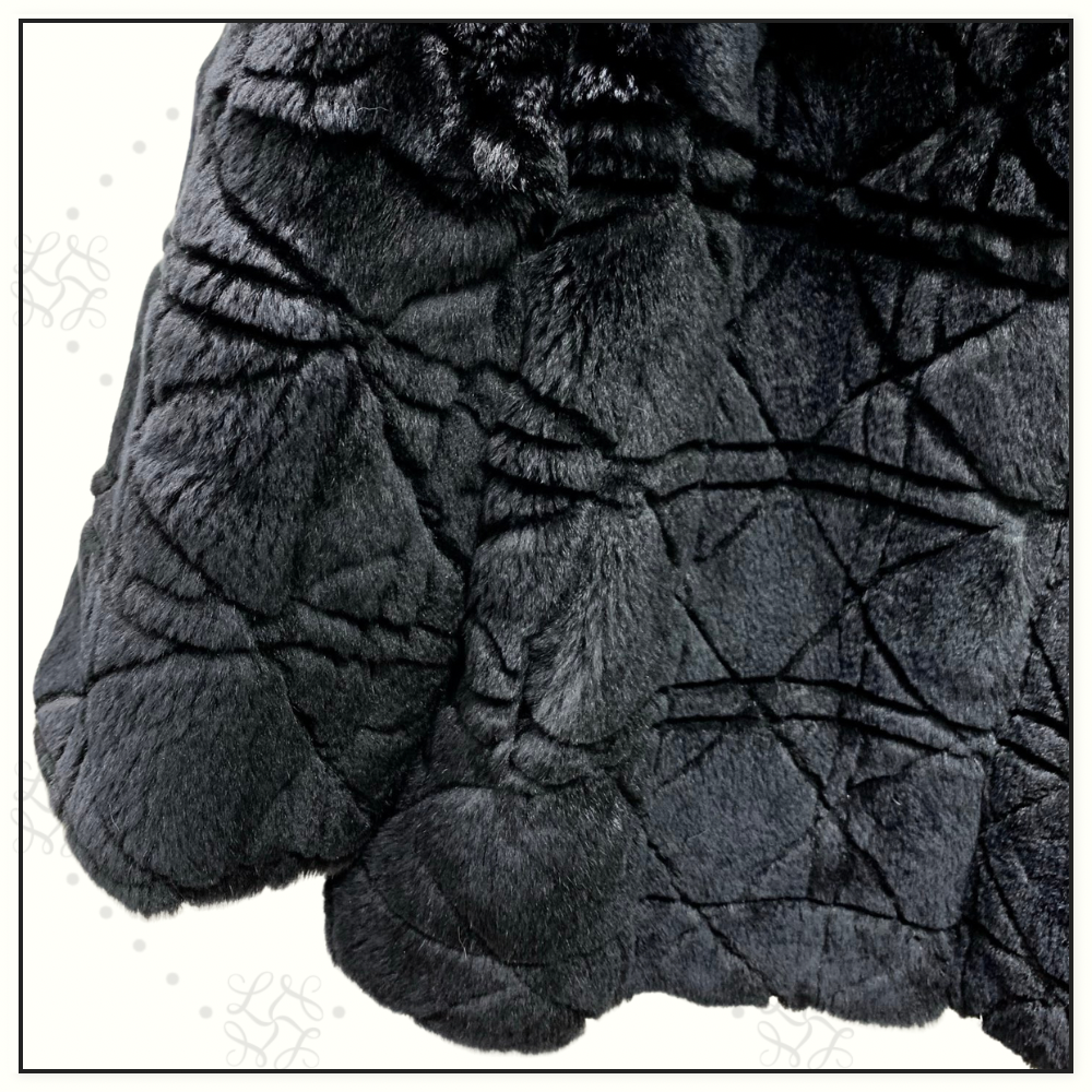 REX RABBIT FUR MACROCANNAGE JACKET