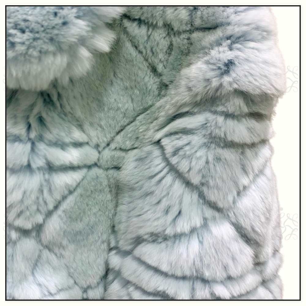 REX RABBIT FUR MACROCANNAGE JACKET