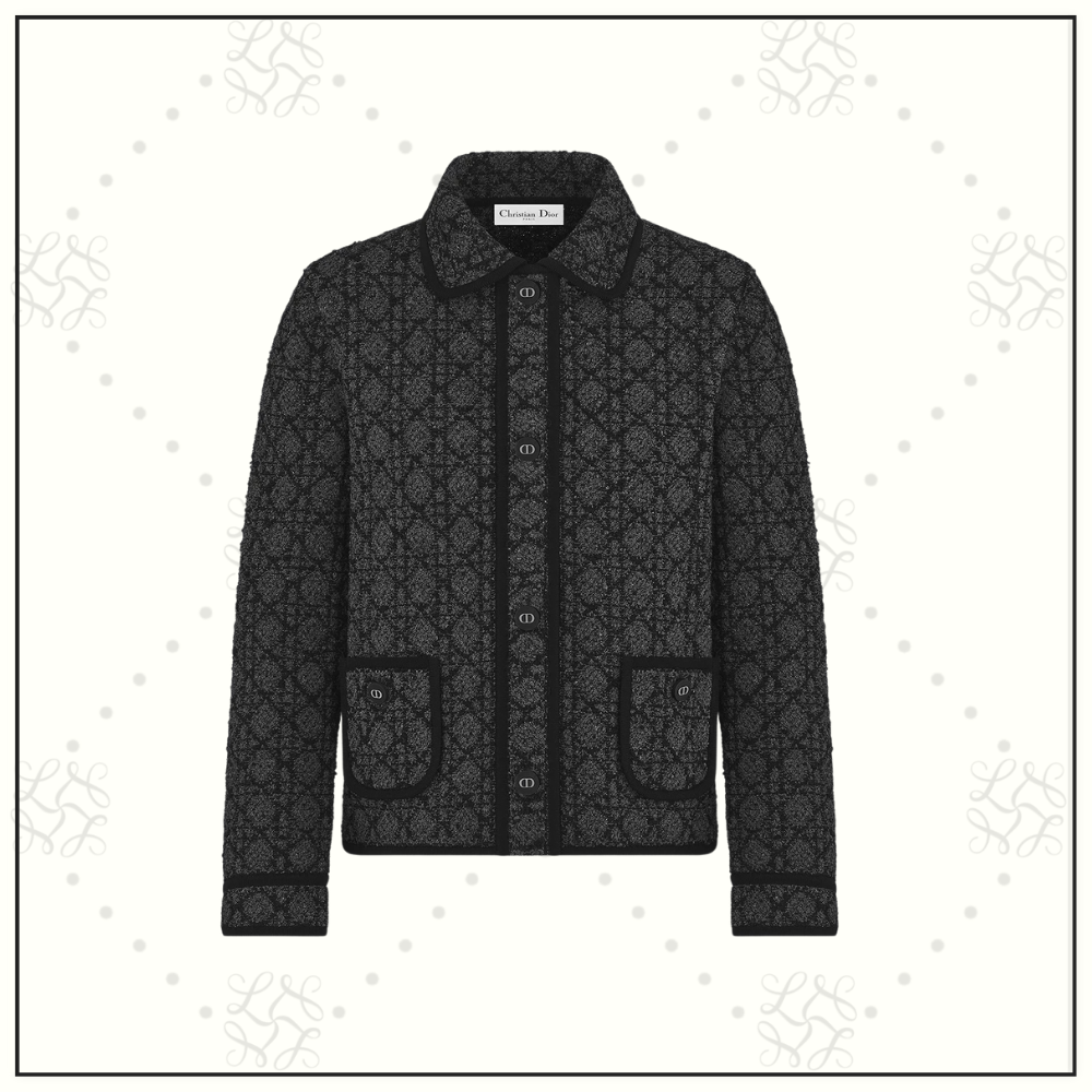 COTTON BLEND MACROCANNAGE JACKET