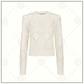 OPENWORK COTTON KNIT PULLOVER