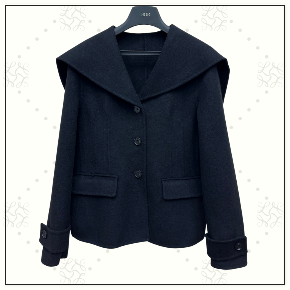 VIRGIN WOOL JACKET WITH SAILOR COLLAR