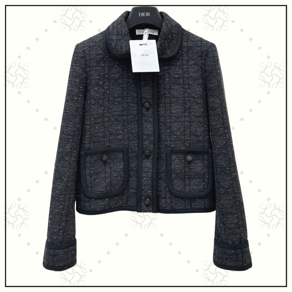 COTTON BLEND MACROCANNAGE JACKET