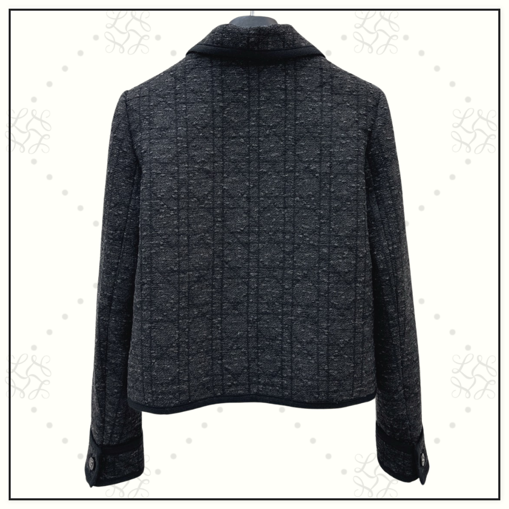 COTTON BLEND MACROCANNAGE JACKET