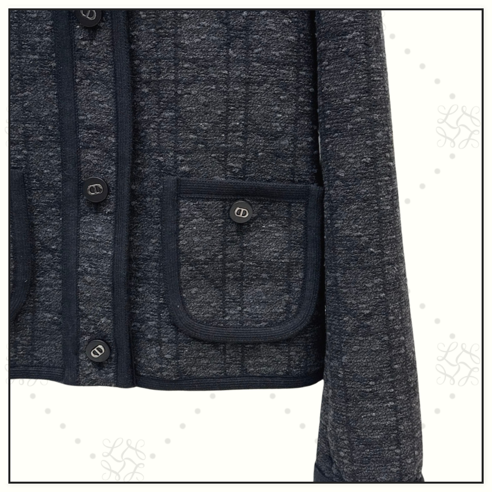 COTTON BLEND MACROCANNAGE JACKET