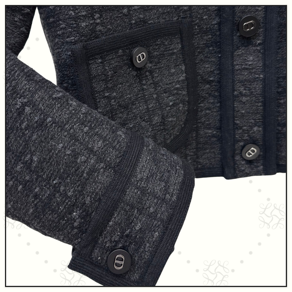 COTTON BLEND MACROCANNAGE JACKET