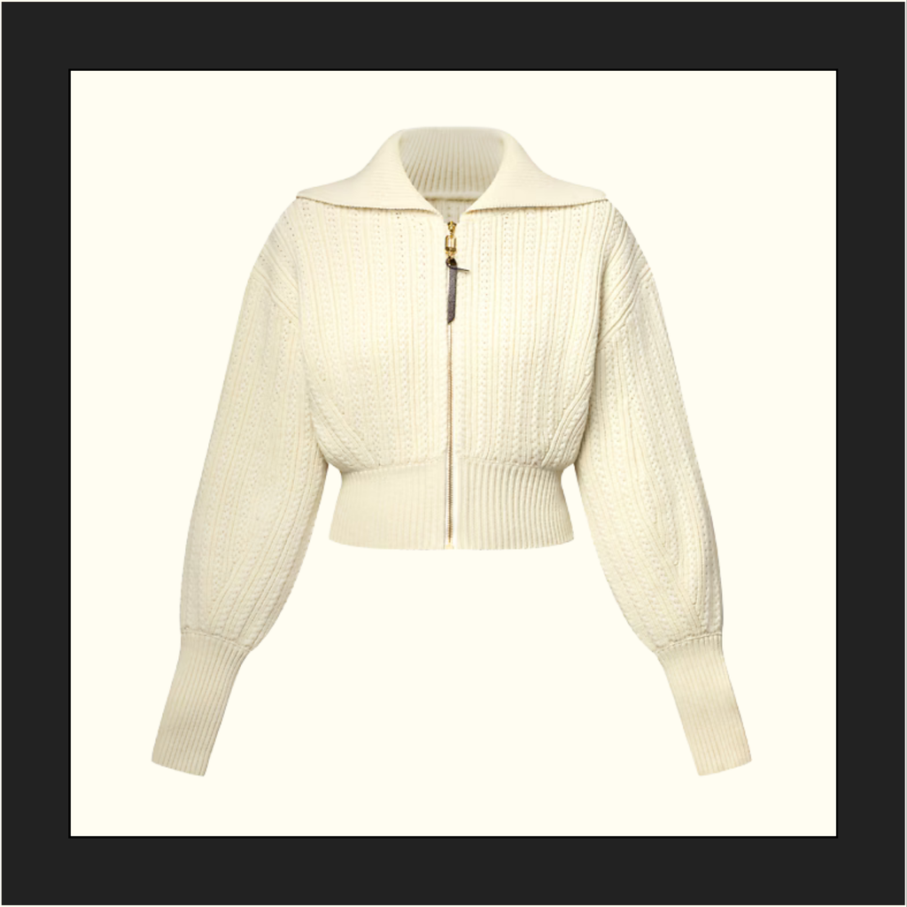 CROPPED RIB KNIT SWEATER
